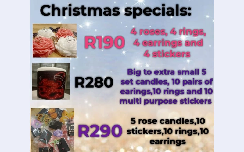 Variaty of Christmas items we are selling.wish your relatives with this special gifts and receive christ in your heart .we have think critically what can exchanged on christ day and we brought for you