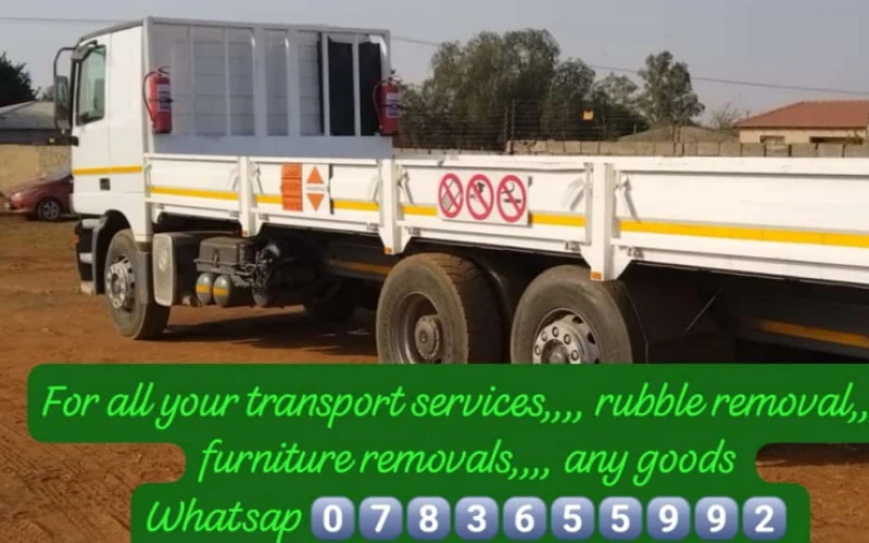 Transport services.we deliver goods directly to its destination. Our trucks are fully service and certified to transport goods