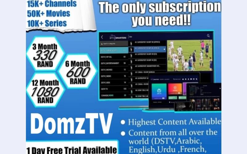 Domz tv in vandebirji park. Best for highest content available,content from all over world (dstv), watch sports from all over the world.to be get connected subscribe to doomz tv