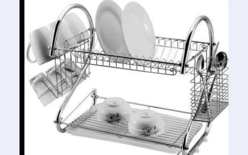 Dish rack.in middleburg for sell.Chrome Dish Rack*  Double layer chrome dish rack with cutlery holder and plastic drip tray.  Let your dis dry quickly as possible