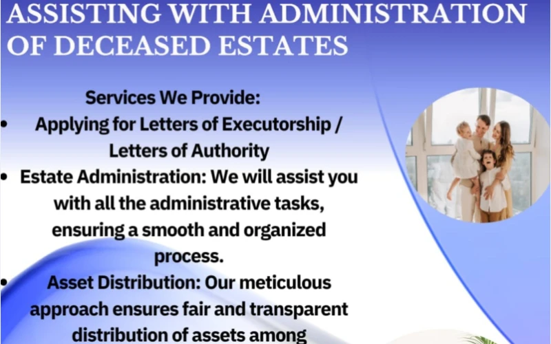 Administration process in Hatfield we  asst in estate administration  with all administrative tasks