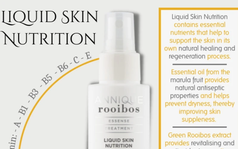 Liquid skin nutrition in midrands. Our skin doesnt need only moisture, needs nutrients like minerals and vitamins to remain healthy. Can be applied many times as possible