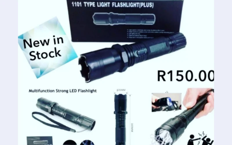 Flashlight and tester in hibberdene for sell.we sell rechargeable flashlight which cam make you feel safe.it comes with hidden stun gun to defend yourself against attackers