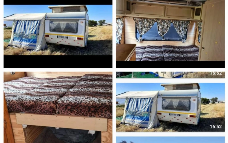 3sleeper caravan in Pretoria. Acaravan which is fully serviced with new tyres, bearings ,installed fridge.its also negotiable call for more information