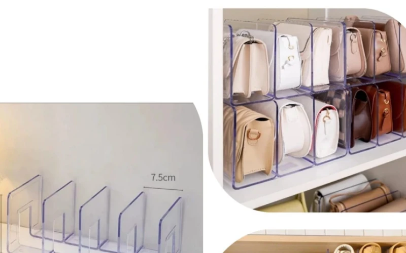 Ladies handbags in benoni.bag organizers for closet. Shelf duviders provides support  and durability, holds the purses and bags upright and keeps them in good shape