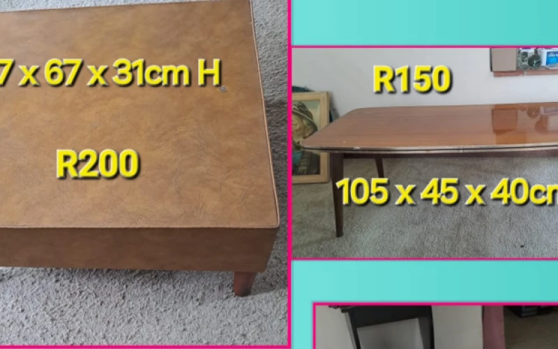 Pre loved tables in pine town for sell.healthier for and your family and affordable. Interested buyer call for more information