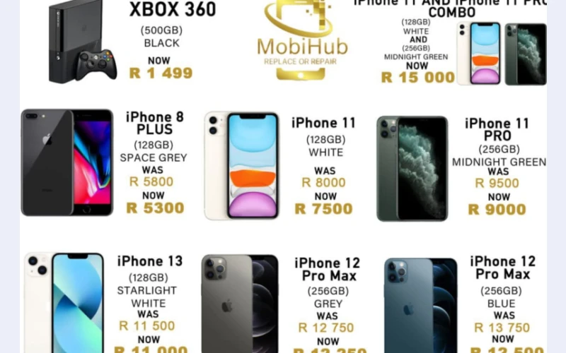 Cellphones and laptops in Durban for sell .we differe types of phones , repair and service them.we also as well.