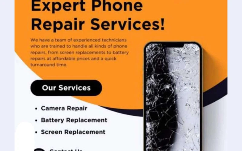 Phone repair and services in lenesia .our service include replacement of broken screen, battery, and camera