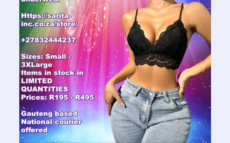 Step Out with Confidence in Sarita-Inc's Comfortable Underwear in vereeniging