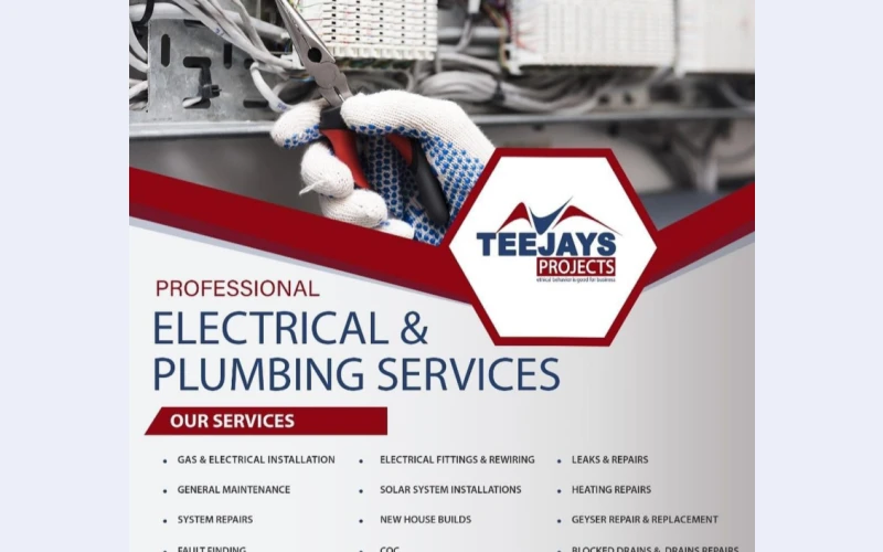 Teejays Projects .Expert Electrical and Plumbing Services