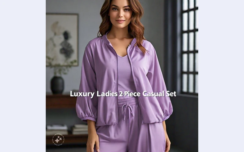 Luxury Ladies 2-Piece Casual Sets: Elevate Your Style with Comfort and Elegance