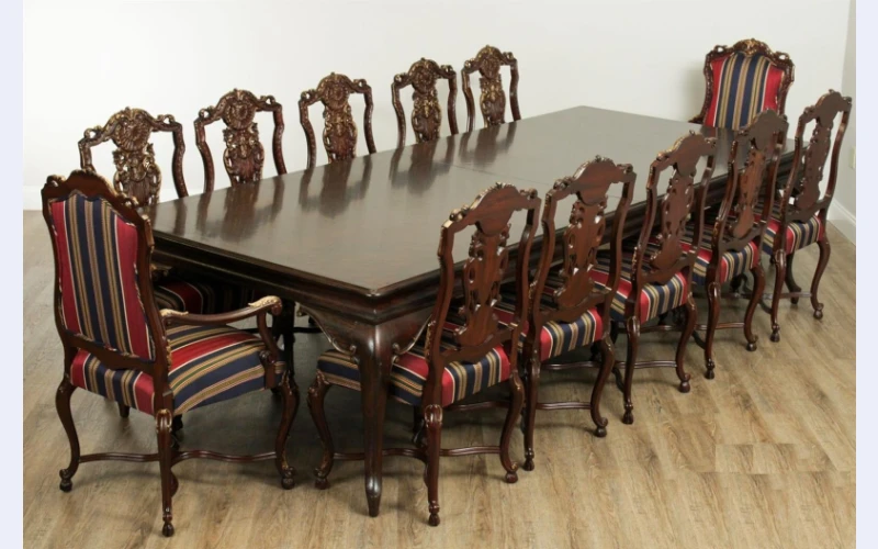 Large french louis XV style custom quality dining Set, Table & 12 Chairs in Knysna Rd