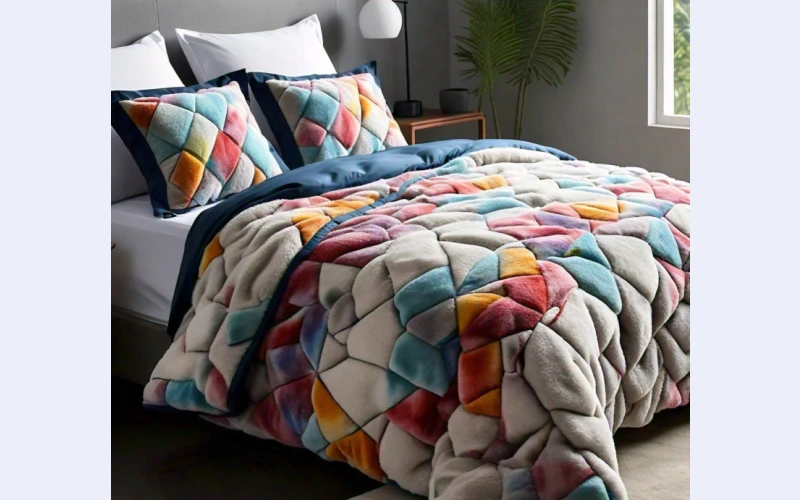 fluffy-geometric-sherpa-comforter-sets---5-piece