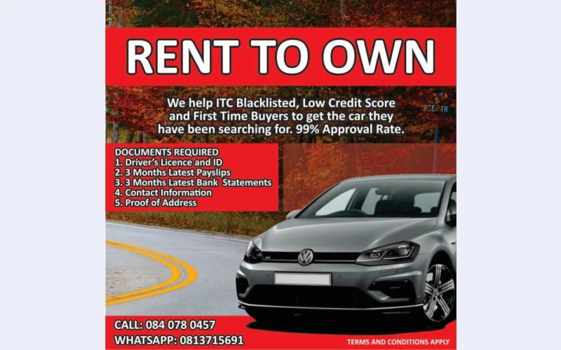 LOOKING FOR VEHICLE FINANCE  N HOME LOANS  (BOND'S)/ LENT TO OWN