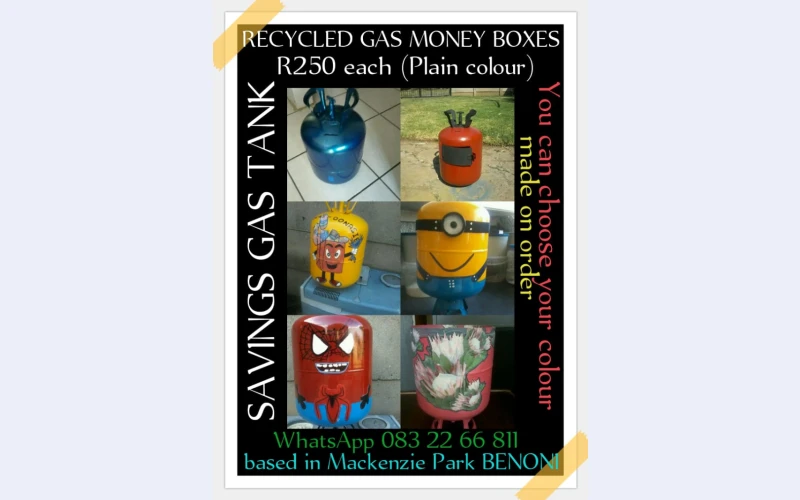 ⚽ 🏈🪇🎨 *RECYCLED GAS TANK MONEY 💰 BOXES / SAVINGS TANK