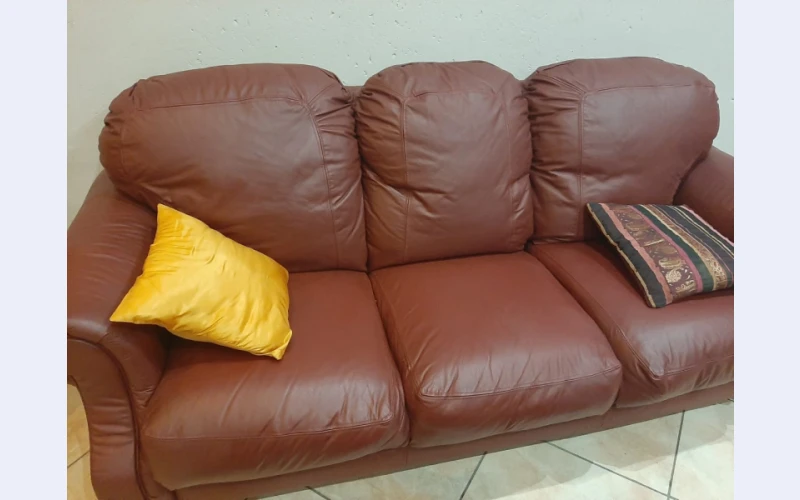 Genuine leather 3 piece couches