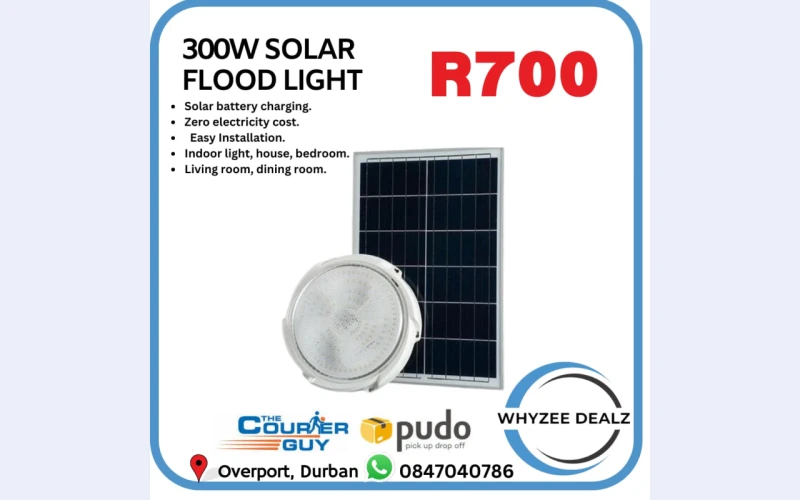 Solar flood light.it has got solar battry charging, zero electricity cost,easy instruction and indoorlightand