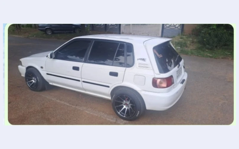 Toyota tazz 1.6i for sell.its an accident free car and papers are updated. It has new mags and fitted tyres.saves fuel alot and parts are accessible everyhere across the country. still in perfect condition