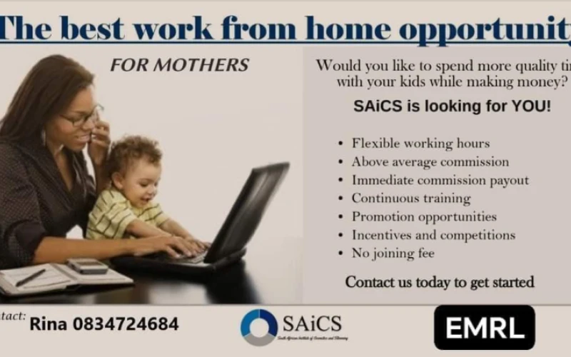 Best work in home in umlazi is to spend more quality hours with your kids while making money.saic lookig to uplift you
