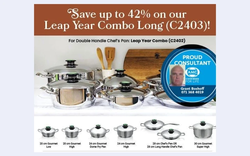 Cookware in pretoria : we are selling aset and the set contains different sizes.cash and payment plan welcome