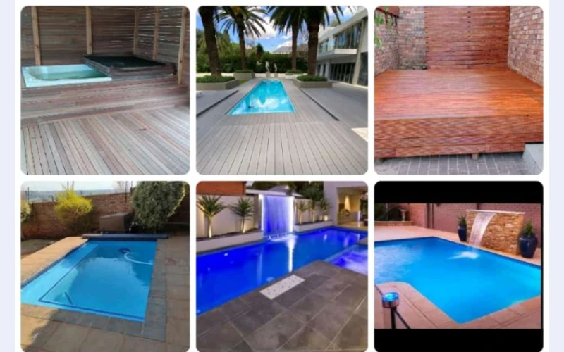 Swimming pool in emahlani.our service include installation of fibre glass, new metabolite, new decking, pipe devices .call us for more information