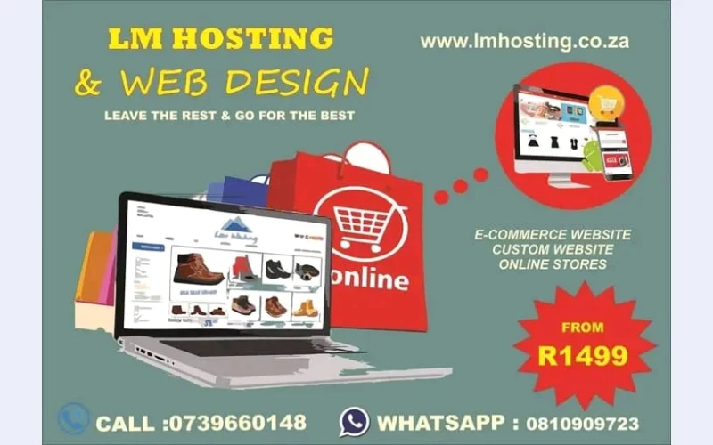 Web design ,hosting, SEO in pretororia.get your business online with our modern website design.free domin registration,custom website hosting, and free log design