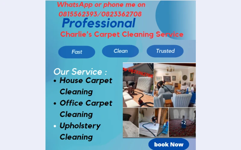 Charlie’s carpet and upholstery cleaning