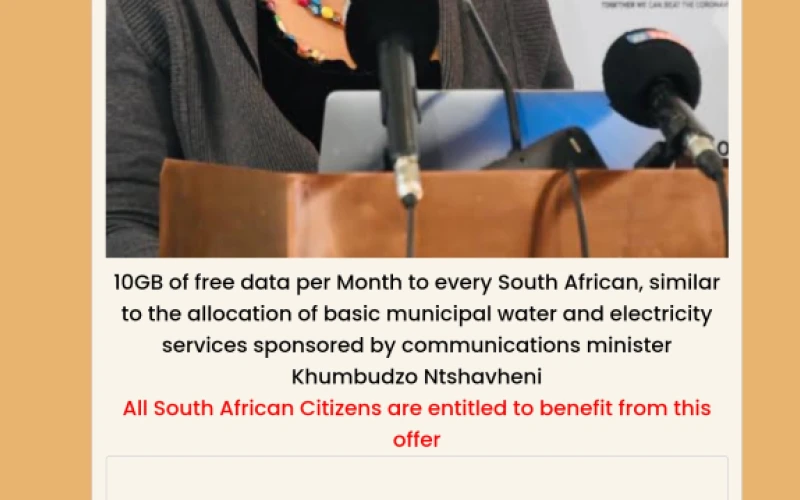 SOUTH AFRICA GOVERNMENT MONTHLY FREE DATA