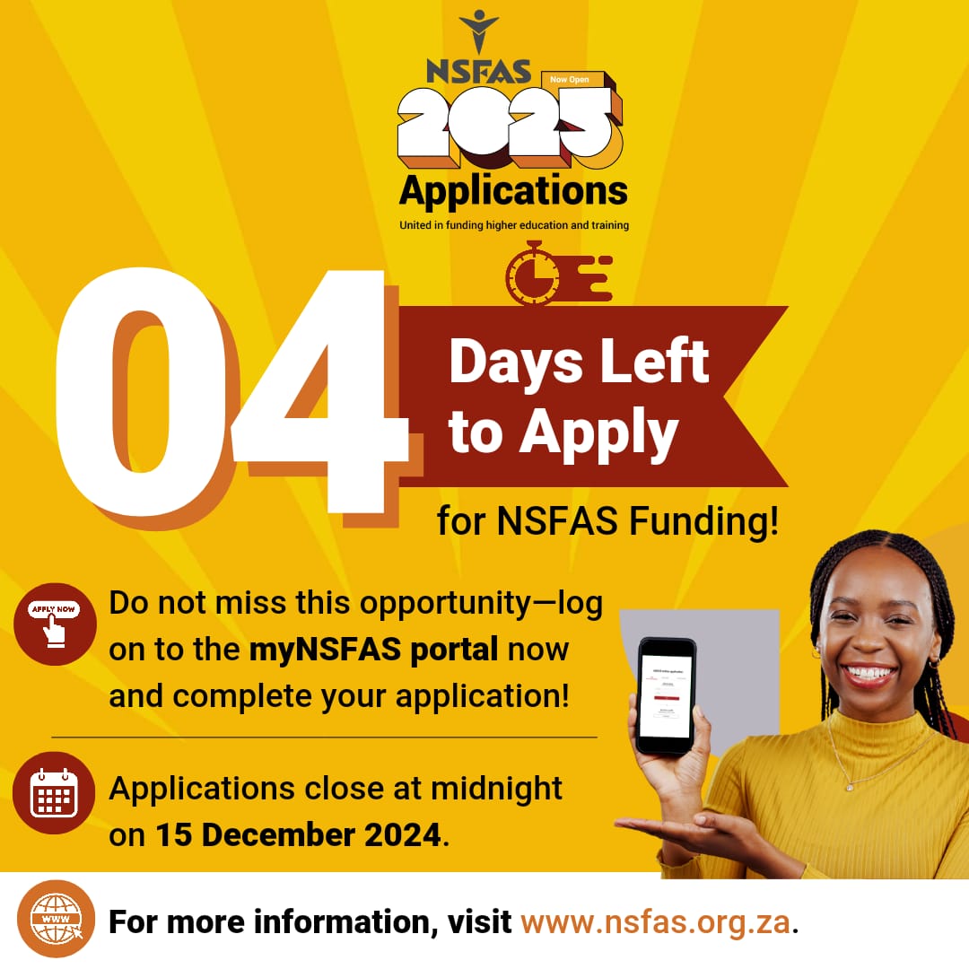 4 Days Left to Apply for NSFAS Funding: Don’t Miss Out!