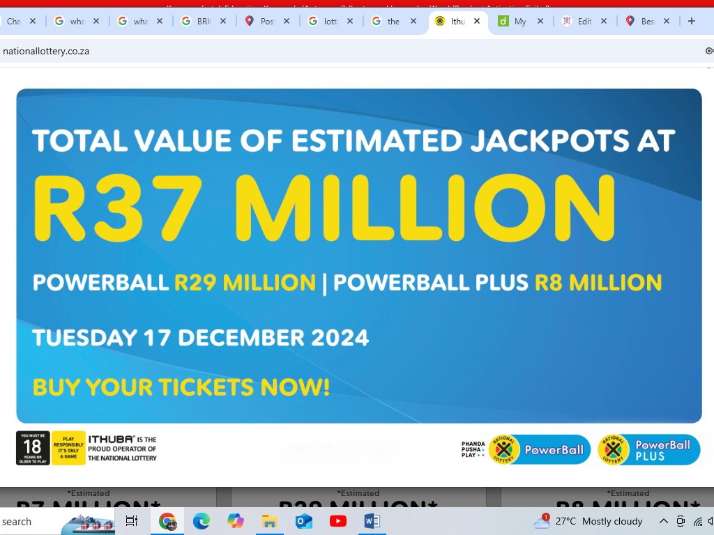 Powerball Jackpot: R37 Million – Your Chance to Dream Big!