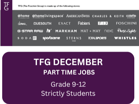 December Part-Time Jobs for Students | TFG Careers Apply Now